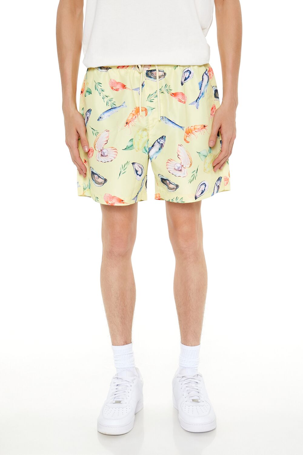 Fish Print Swim Trunks - Image 2