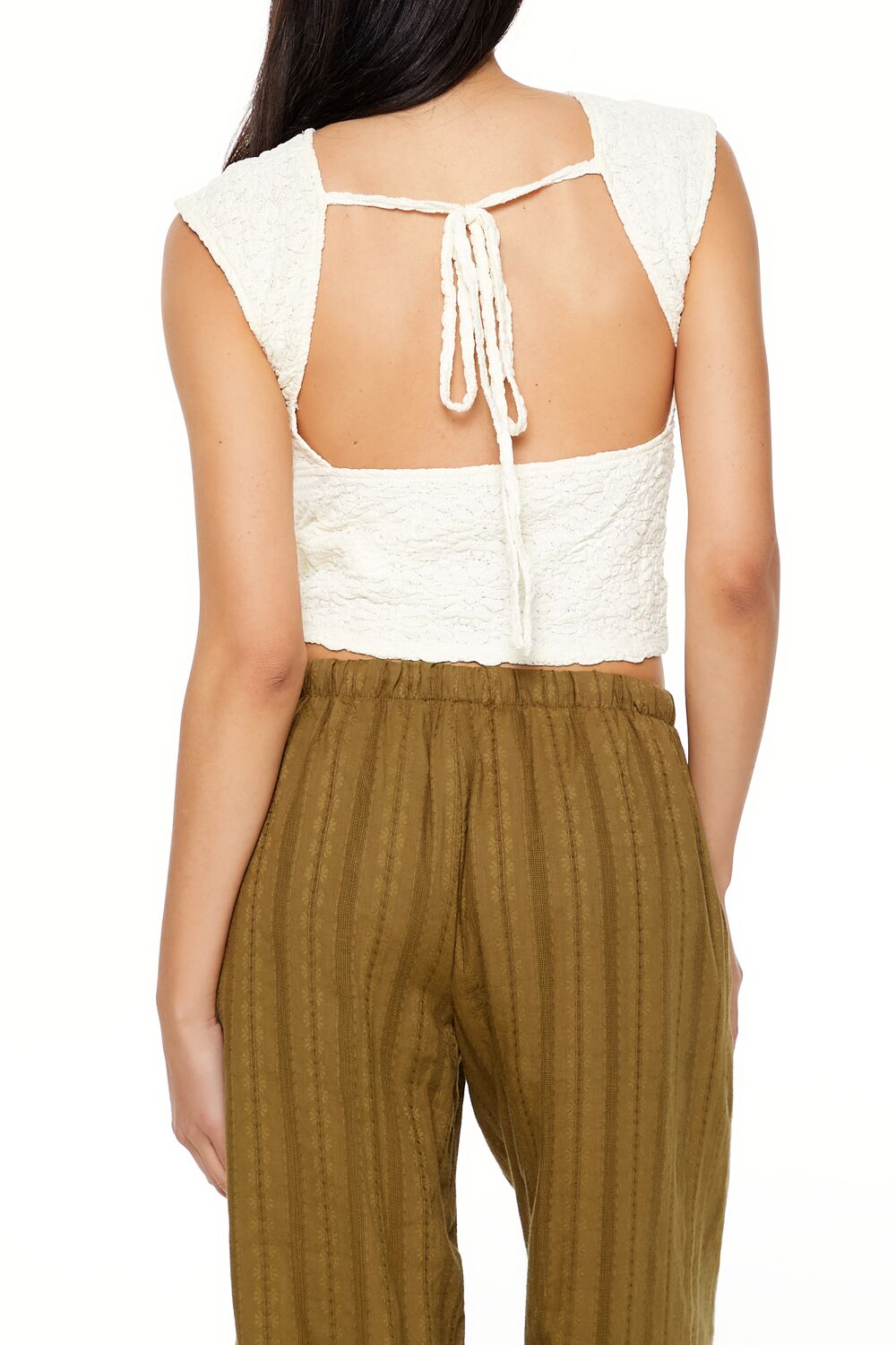 Floral Tie-Back Crop Top - Image 5
