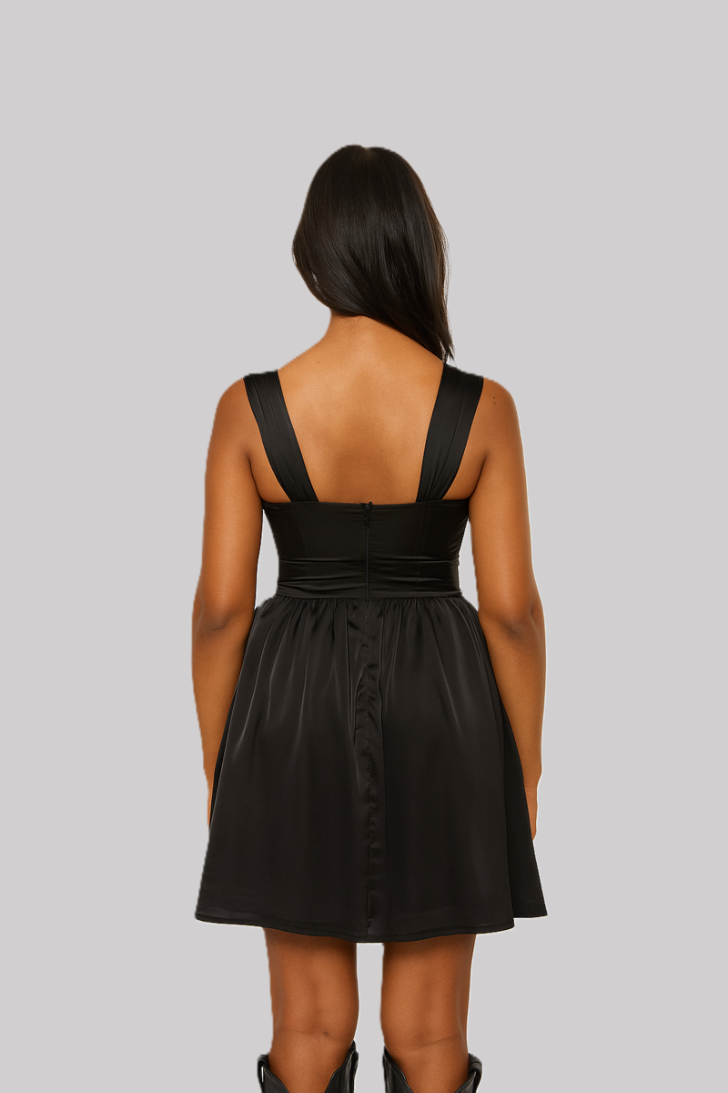 Satin Sweetheart Mini Dress - Image 3