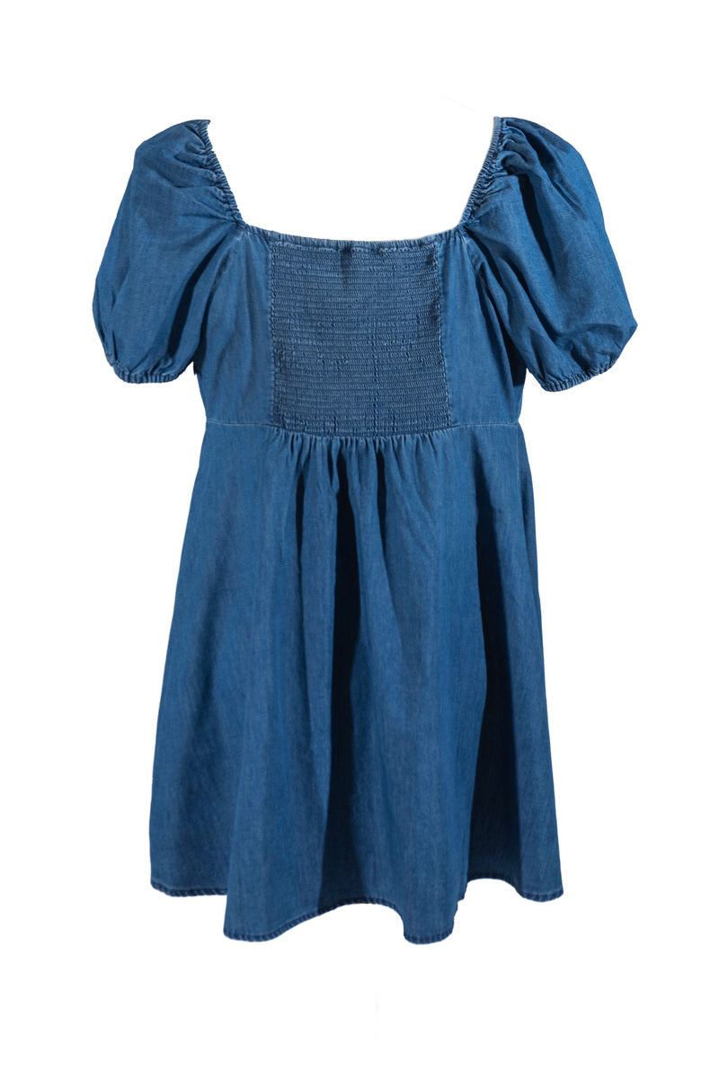 Plus Size Denim Mini Dress - Image 3
