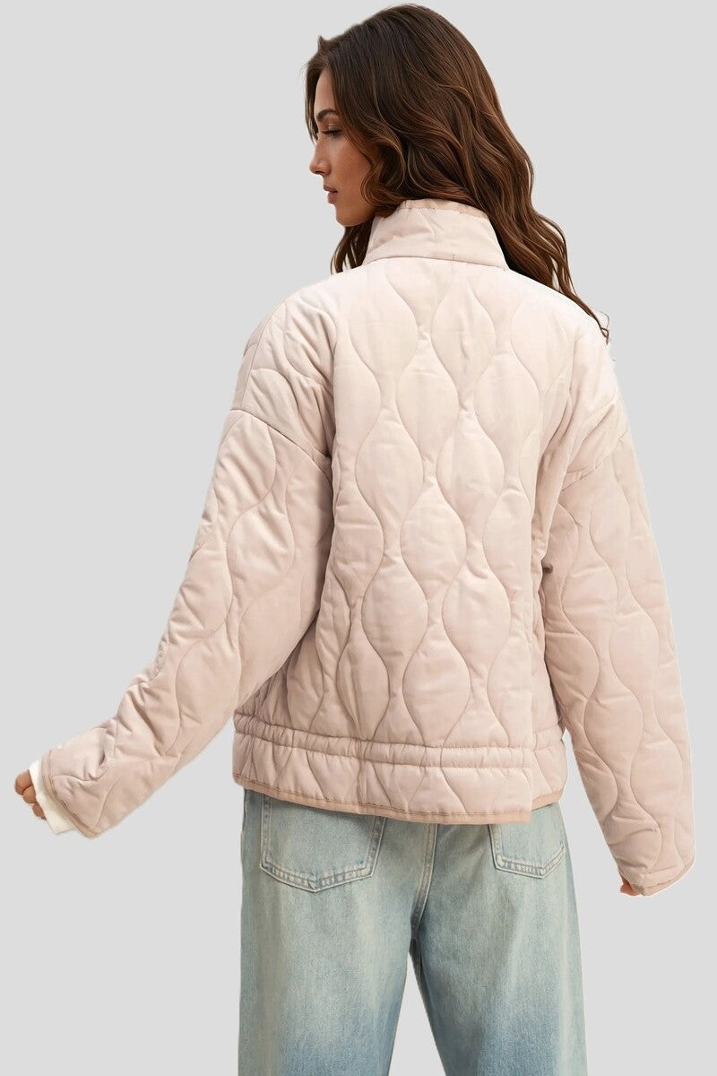 Quilted Drawstring-Hem Jacket - Image 17
