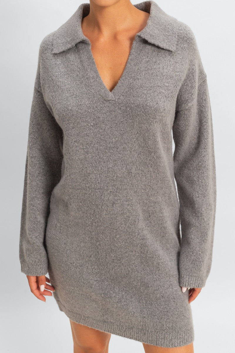 Collared Sweater Dress - Image 5