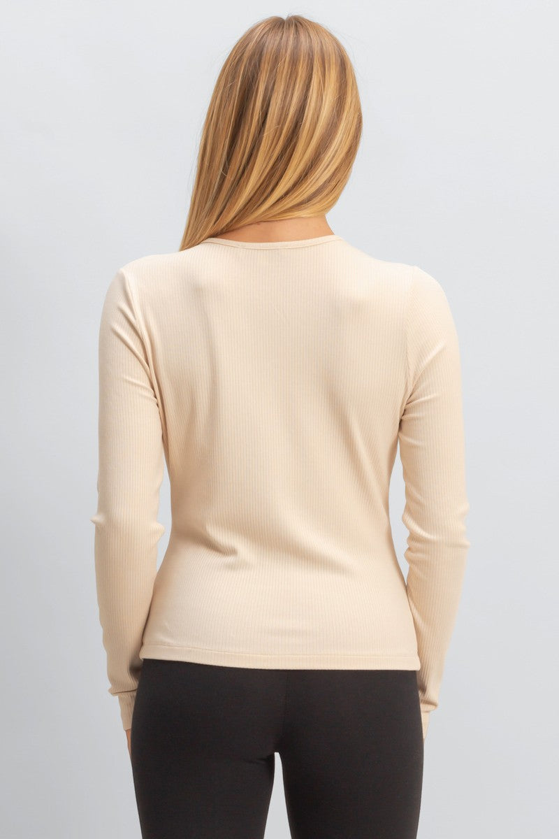 Ribbed Button-Front Cardigan Top - Image 16