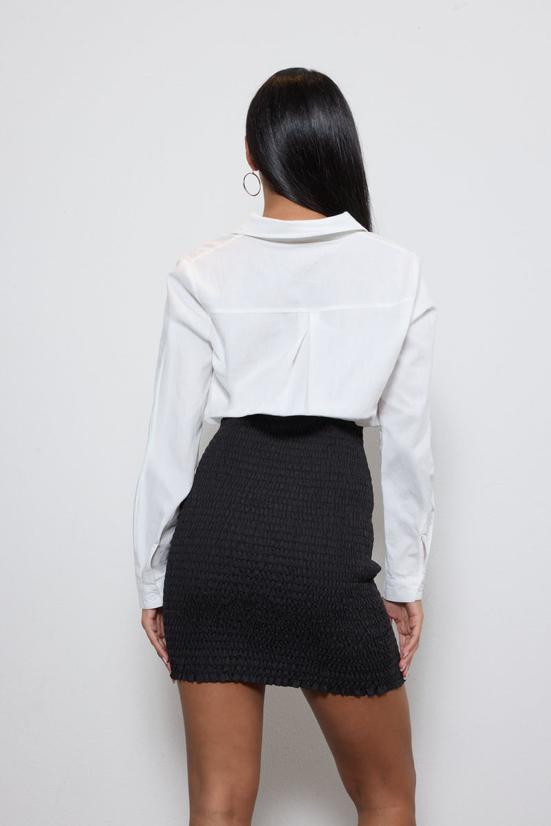 Combo Long-Sleeve Shirt Mini Dress - Image 2