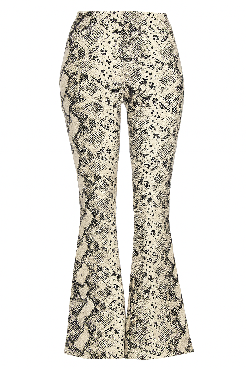 Snake Print Flare Pants - Image 3