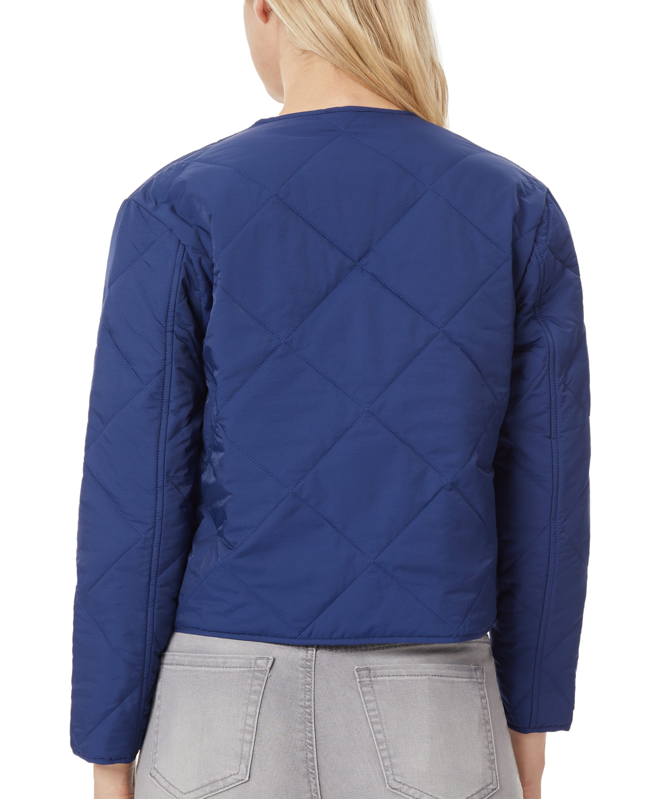 Quilted Collarless Jacket - Image 3