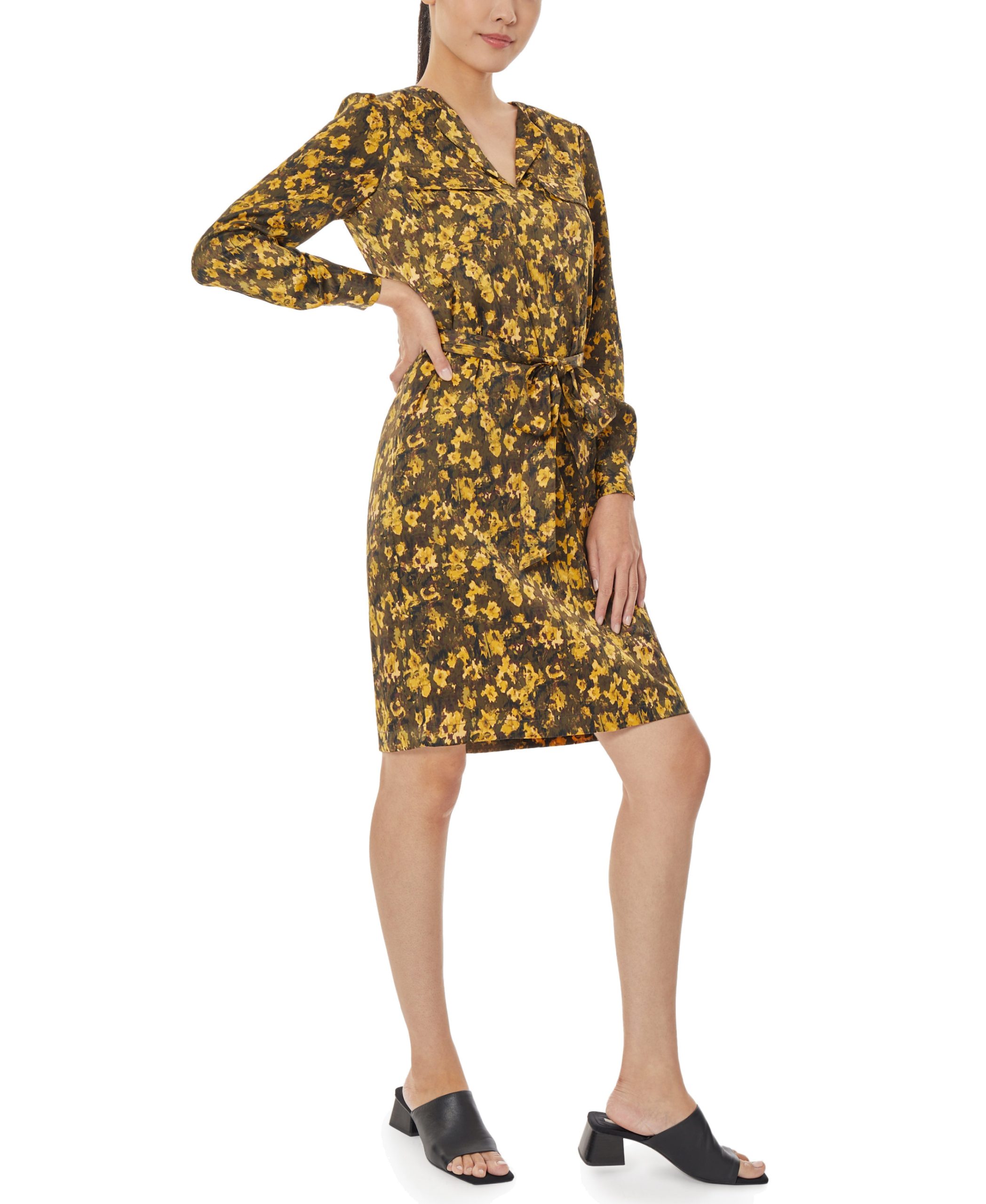 Austin Shirt Dress in Deep Loden/Jonagold - Image 2