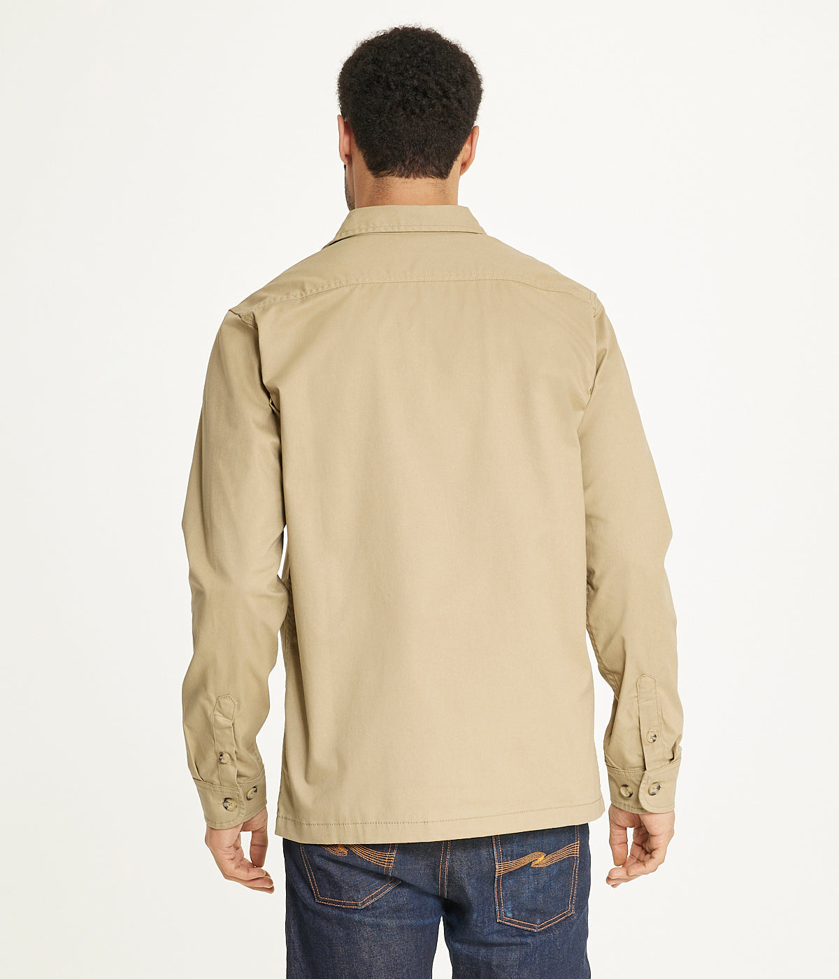 Men's Long Sleeve Shirt Jacket Stretch Twill - Image 2