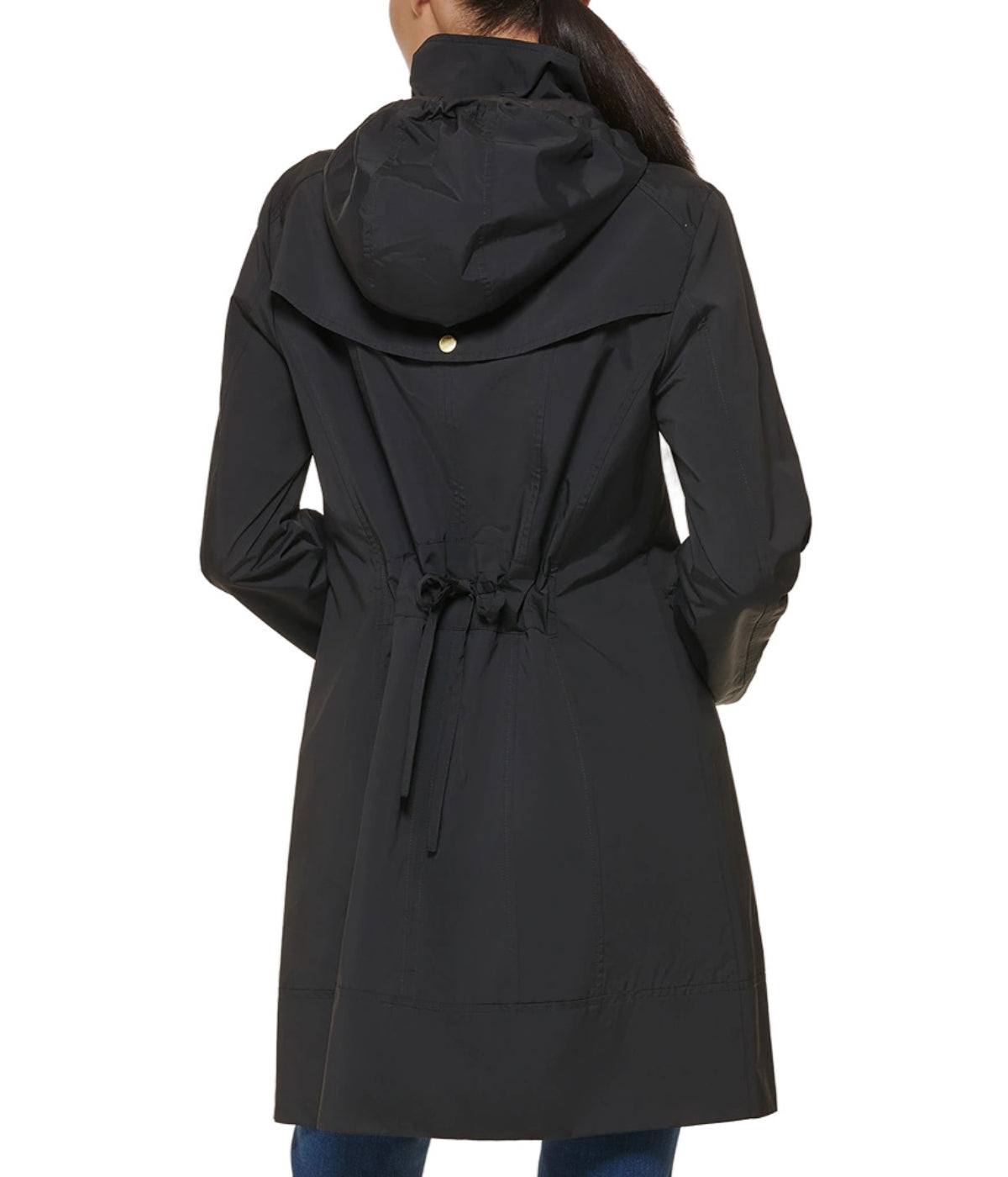 Packable Hooded Anorak Raincoat Black - Image 2