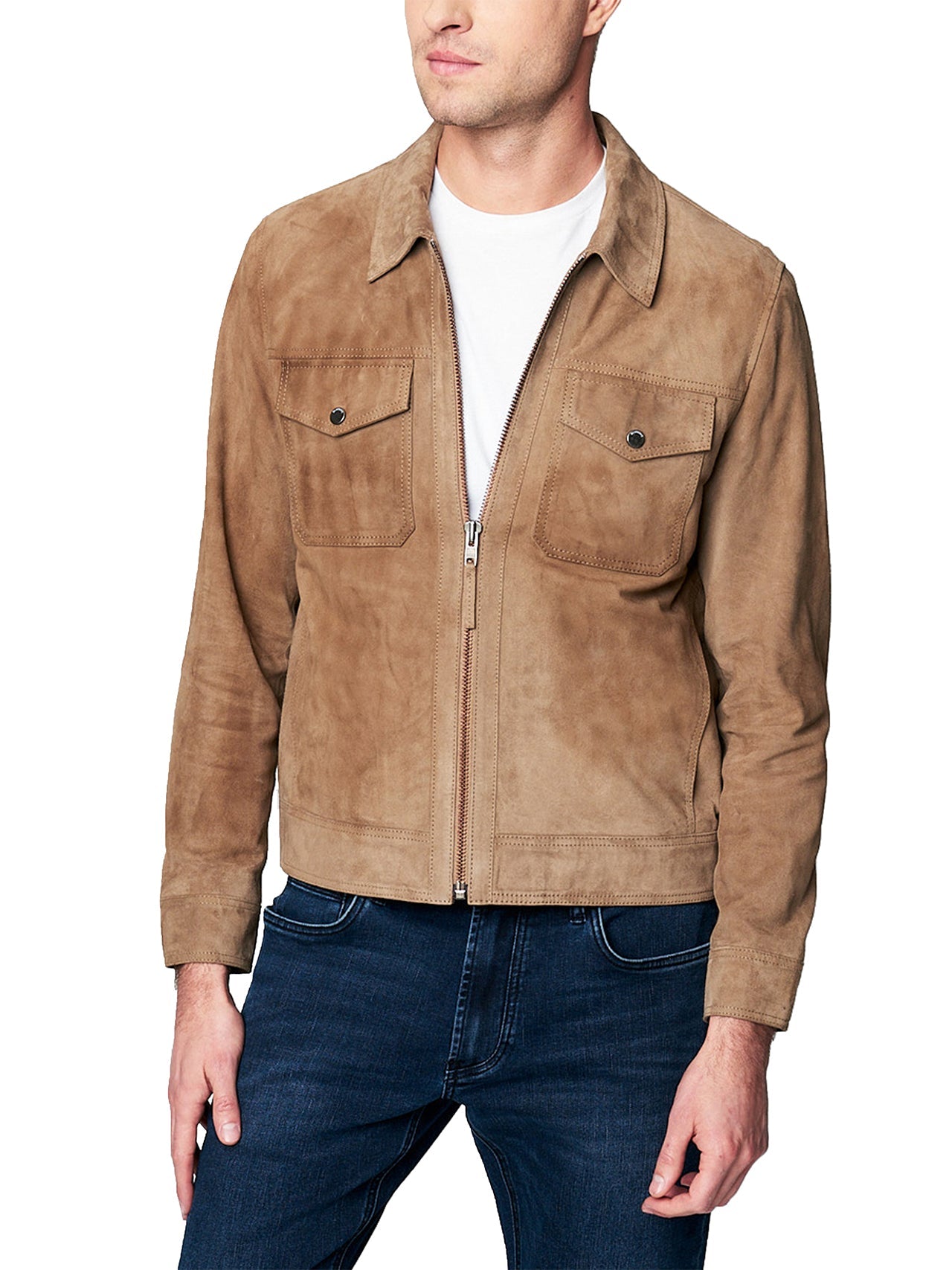 Suede Zip Front Jacket - Image 2