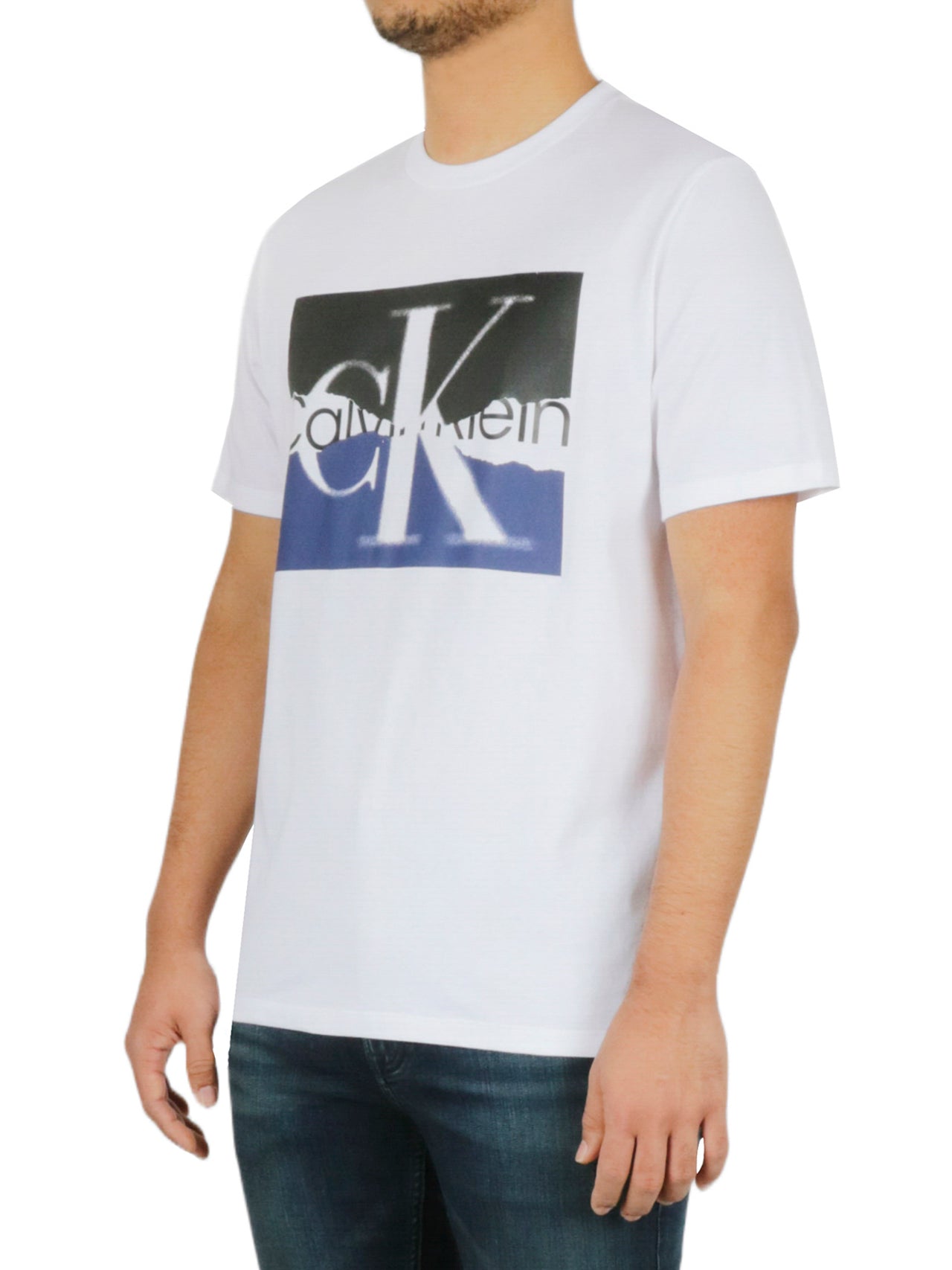 Short Sleeves Torn Logo Crew Tee - Image 2
