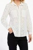 Anise Long Sleeve Eyelet Button Down Shirt - Image 4