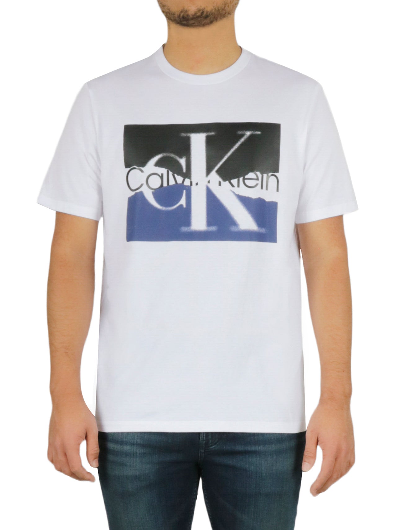 Short Sleeves Torn Logo Crew Tee - Image 4