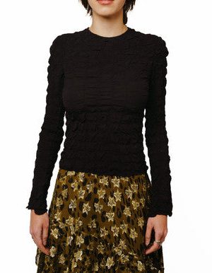 Janet Pucker Effect Long Sleeve Top