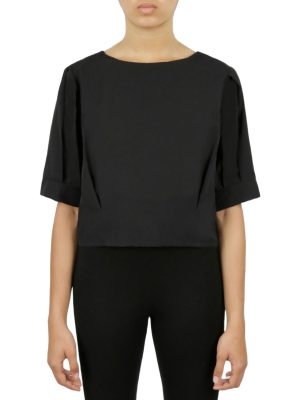 Cropped Tie Back Blouse