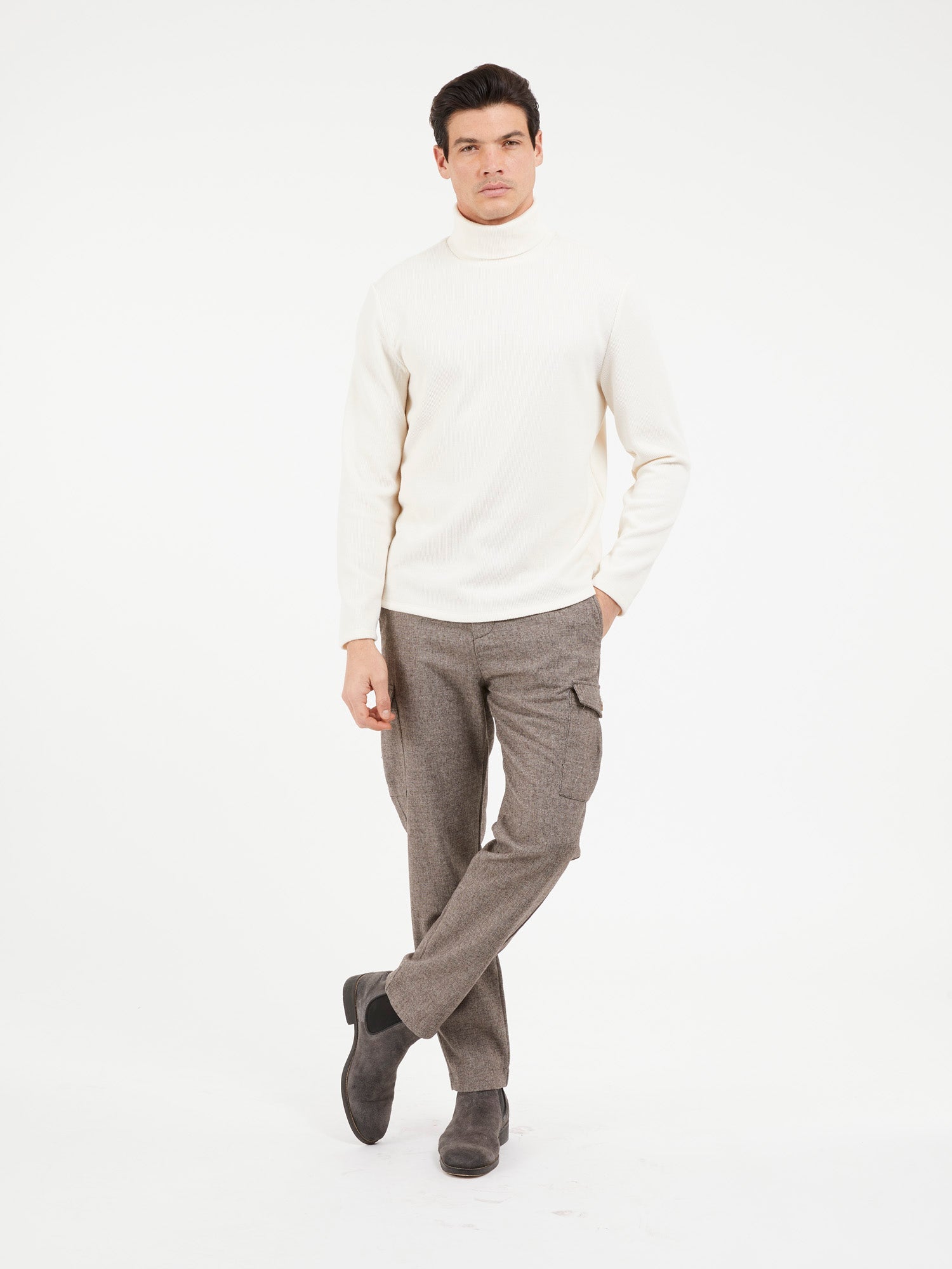 Reeves Long Sleeve Rib Rollneck - Image 3