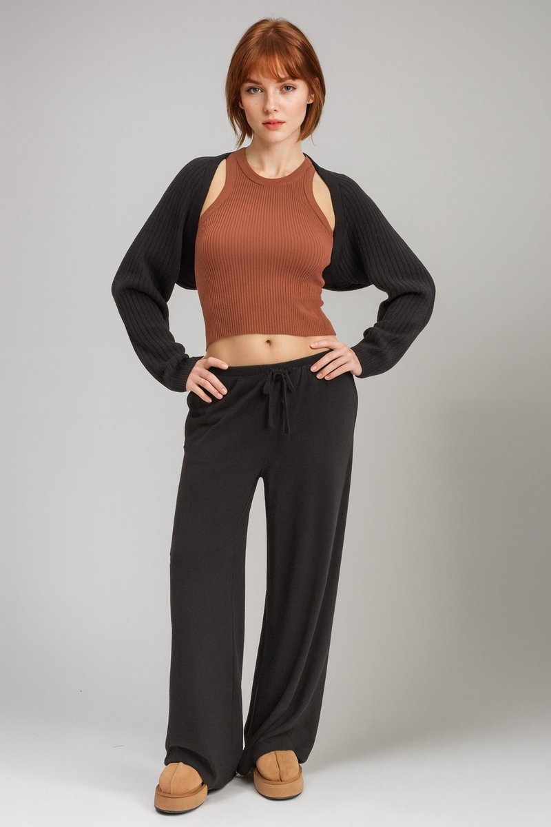 Ribbed Bolero Shrug - Image 2
