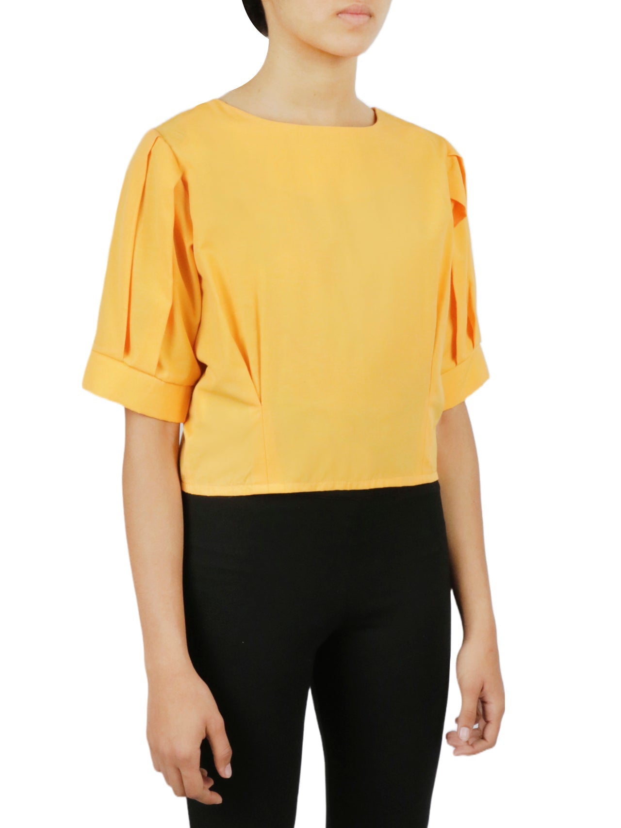 Cropped Tie Back Blouse - Image 7
