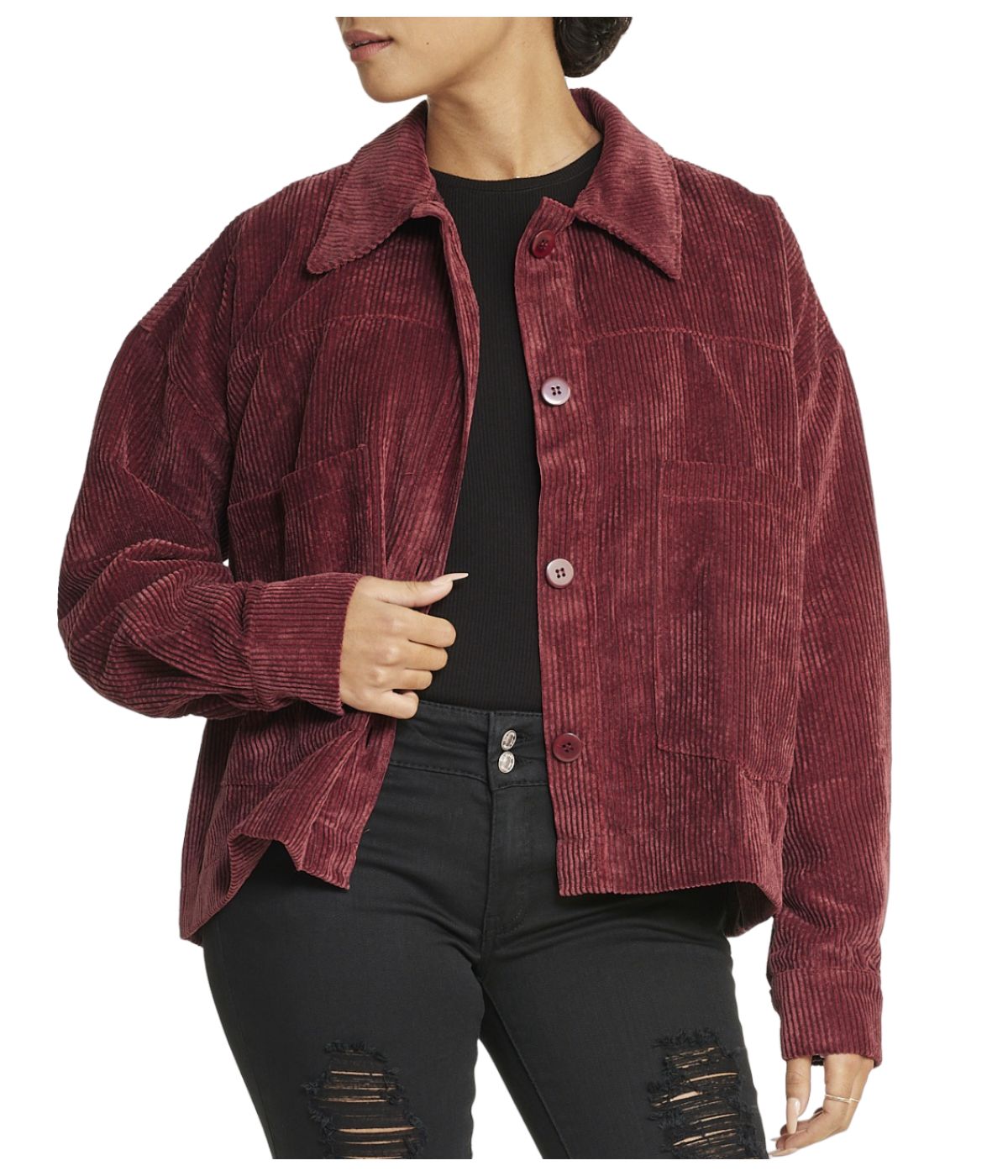 Velvet Corduroy Shacket - Image 15
