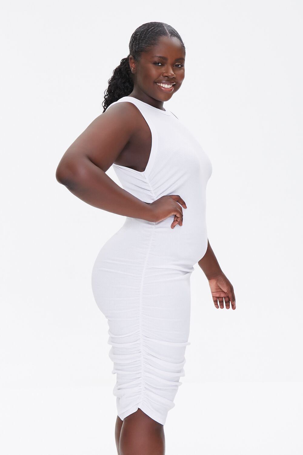 Plus Size Knee-Length Tank Dress - Image 2