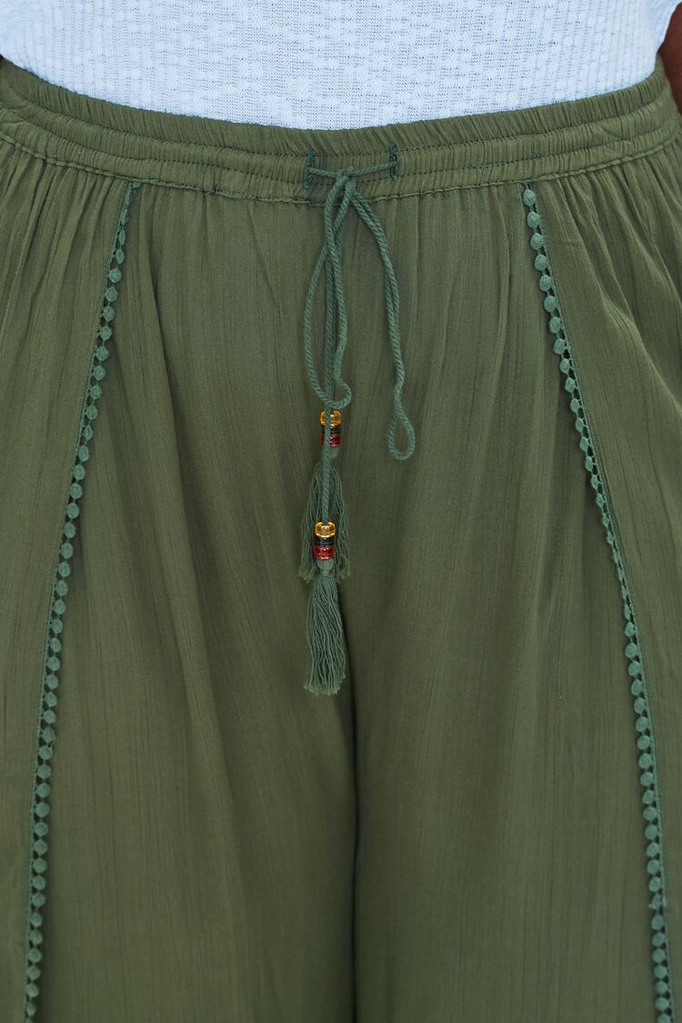 Plus Size Crochet-Trim Tassel Pants - Image 5