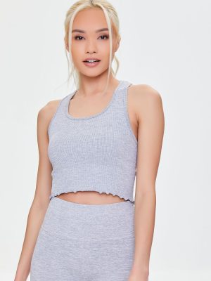 Active Seamless Lettuce-Edge Crop Top