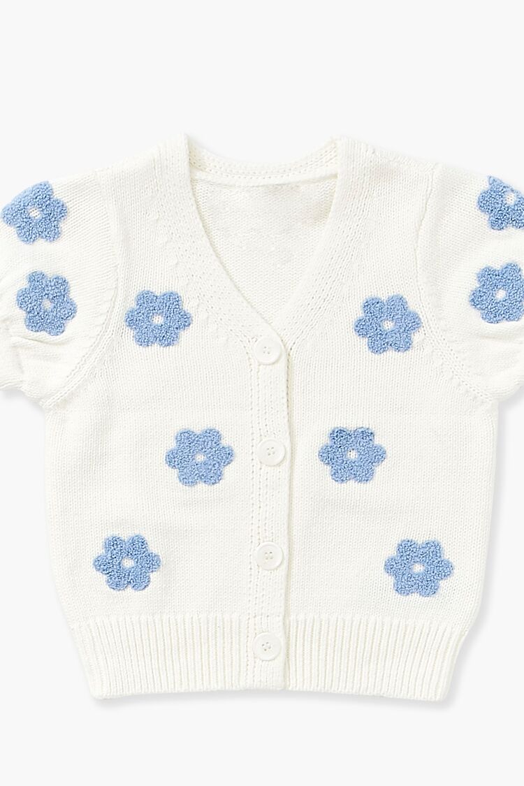 Girls Floral Cardigan Sweater (Kids) - Image 3