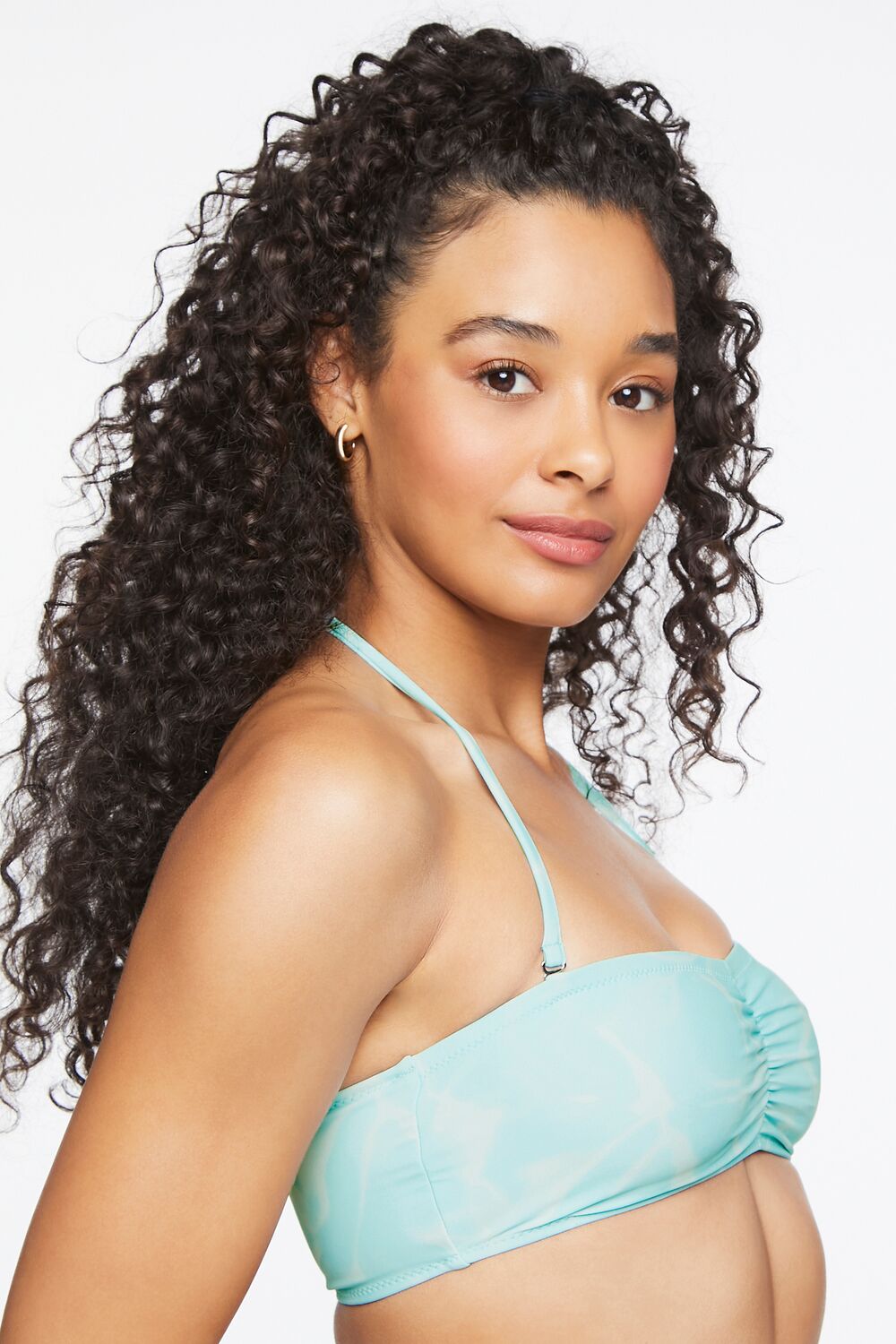 Water Print Bandeau Bikini Top - Image 2