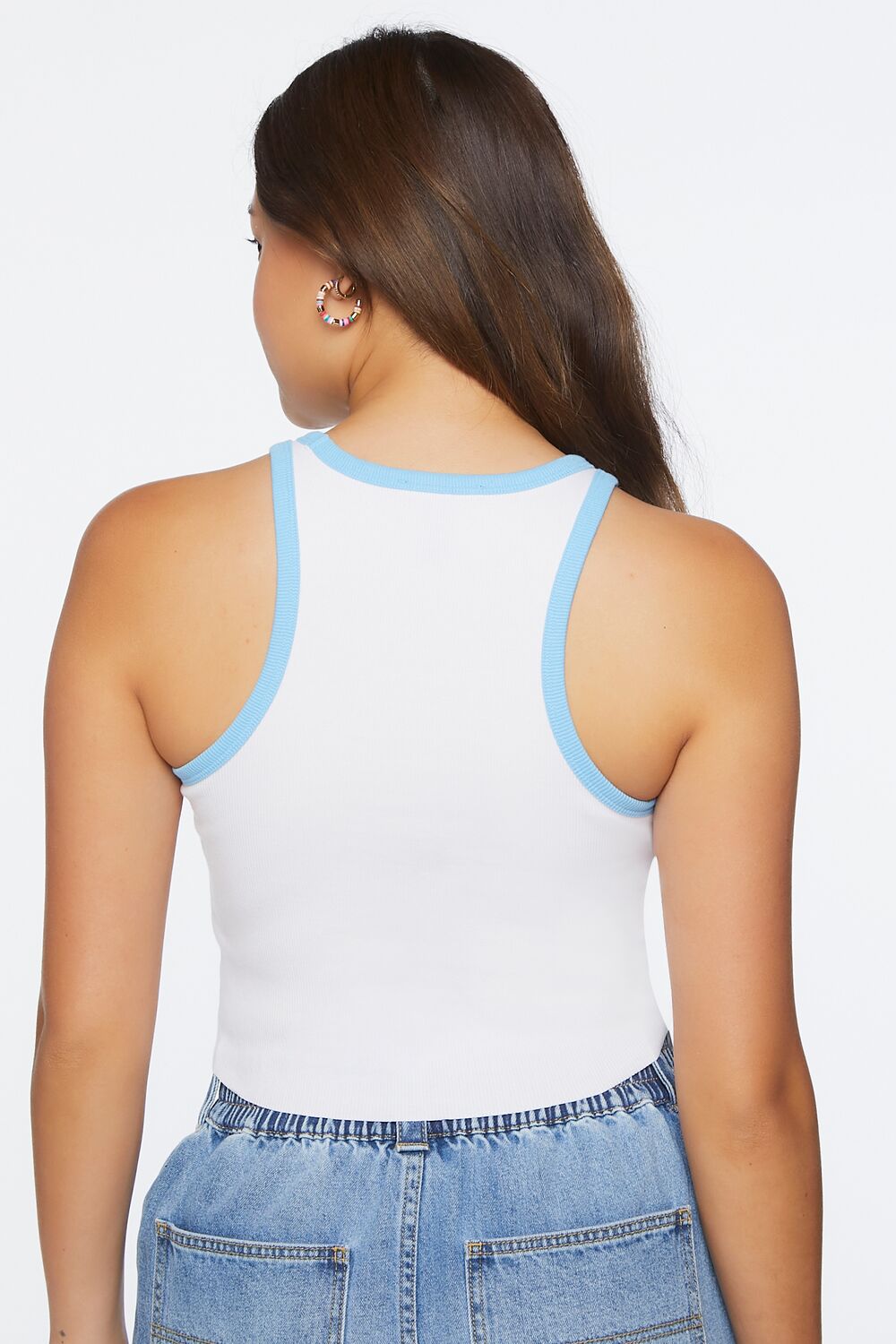 Palm Beach Club Graphic Ringer Crop Top - Image 3