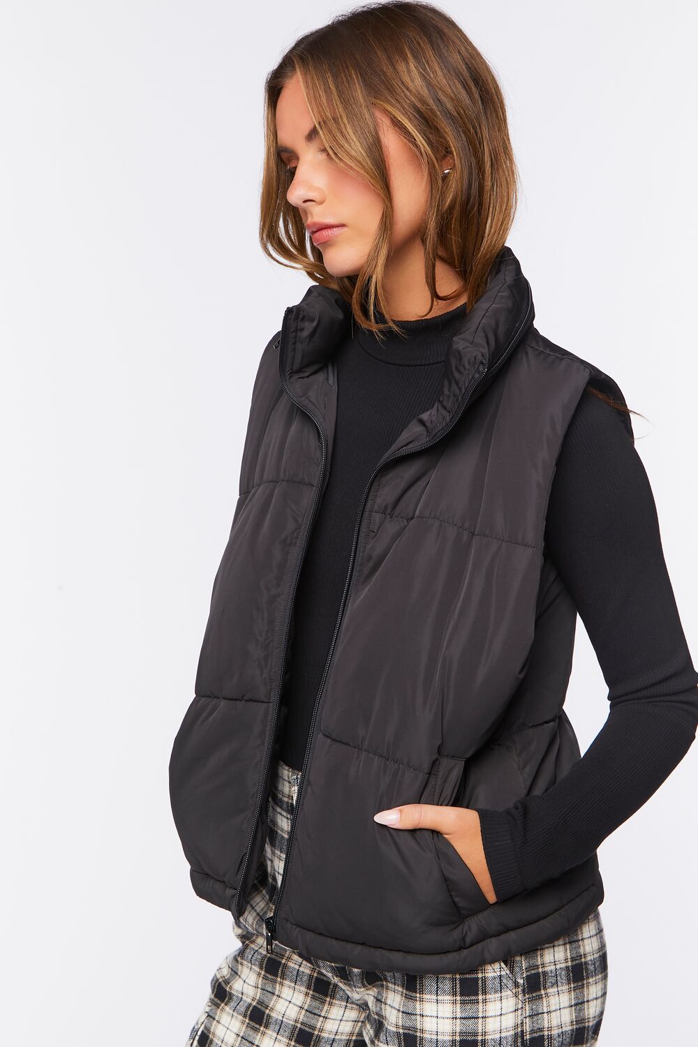 Zip-Up Puffer Vest - Image 2
