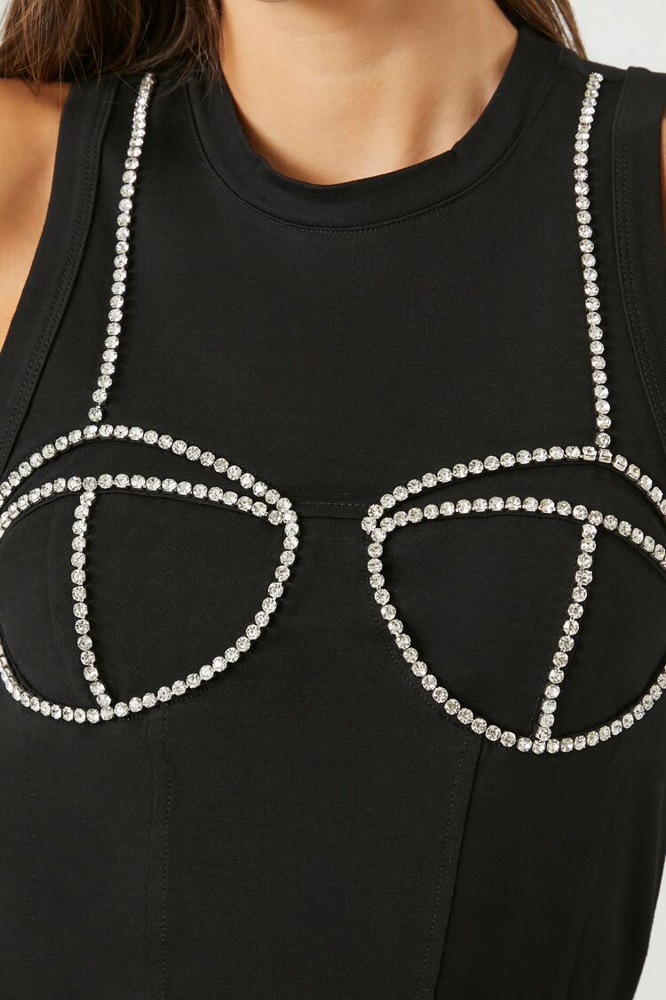 Rhinestone Bustier Tank Top - Image 11