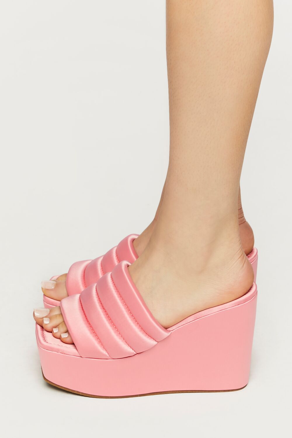 Satin Wrapped Platform Wedges - Image 7