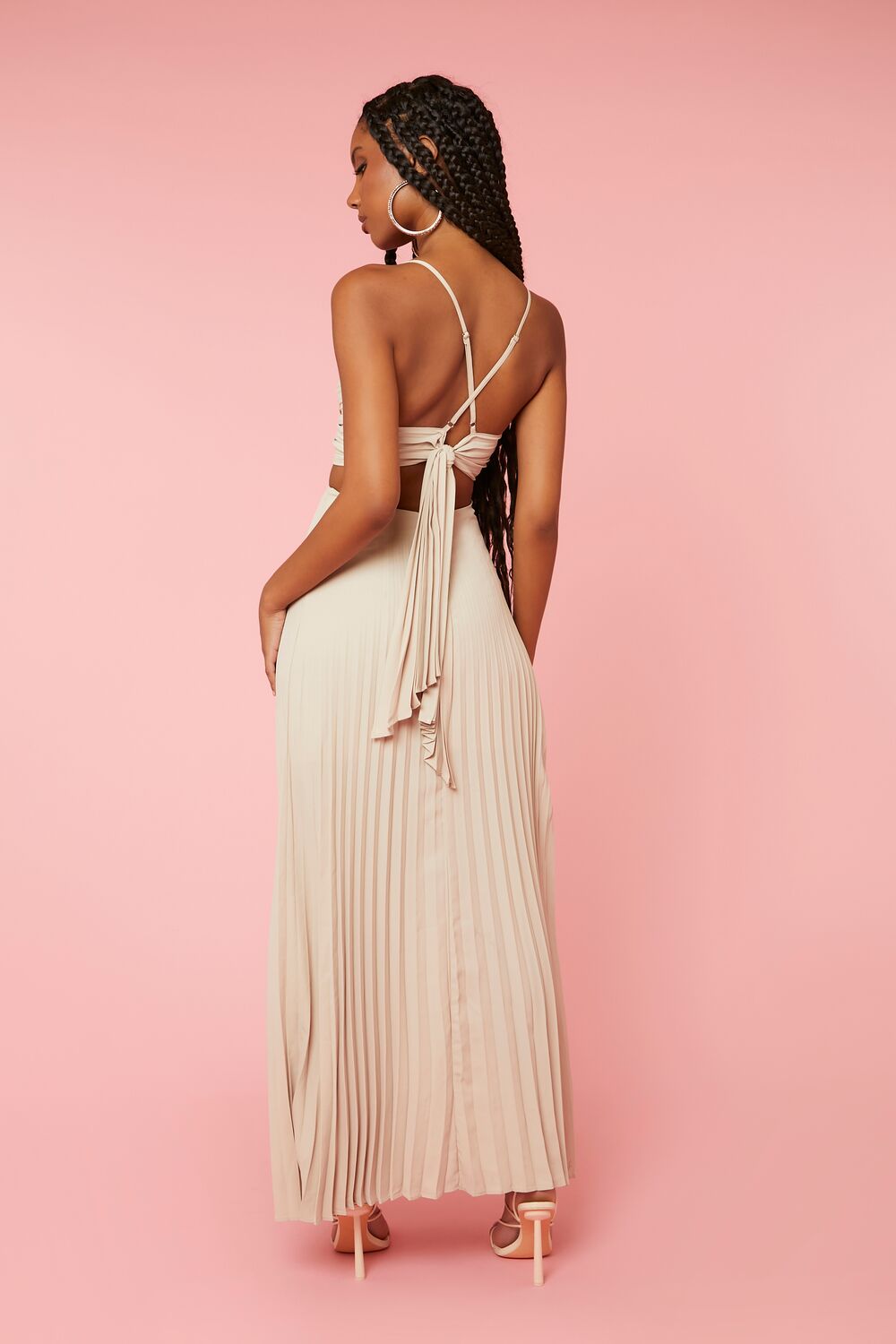 Pleated Cutout Maxi Dress - Image 8