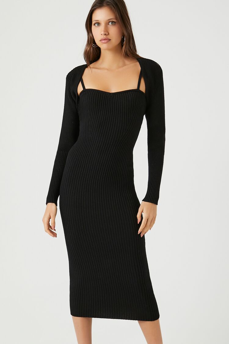 Midi Dress & Shrug Sweater Set - Image 4