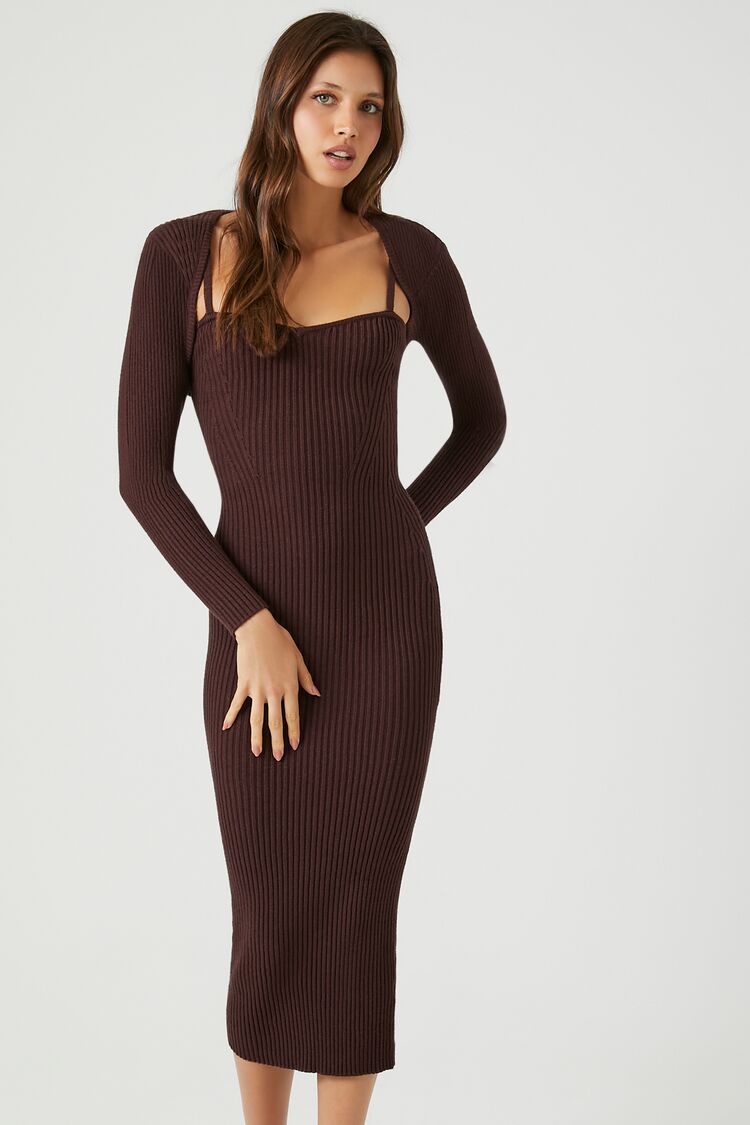 Midi Dress & Shrug Sweater Set - Image 9