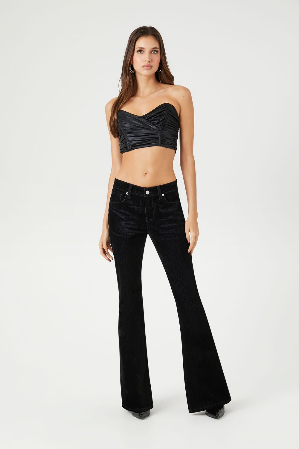 Ruched Sweetheart Crop Top - Image 4