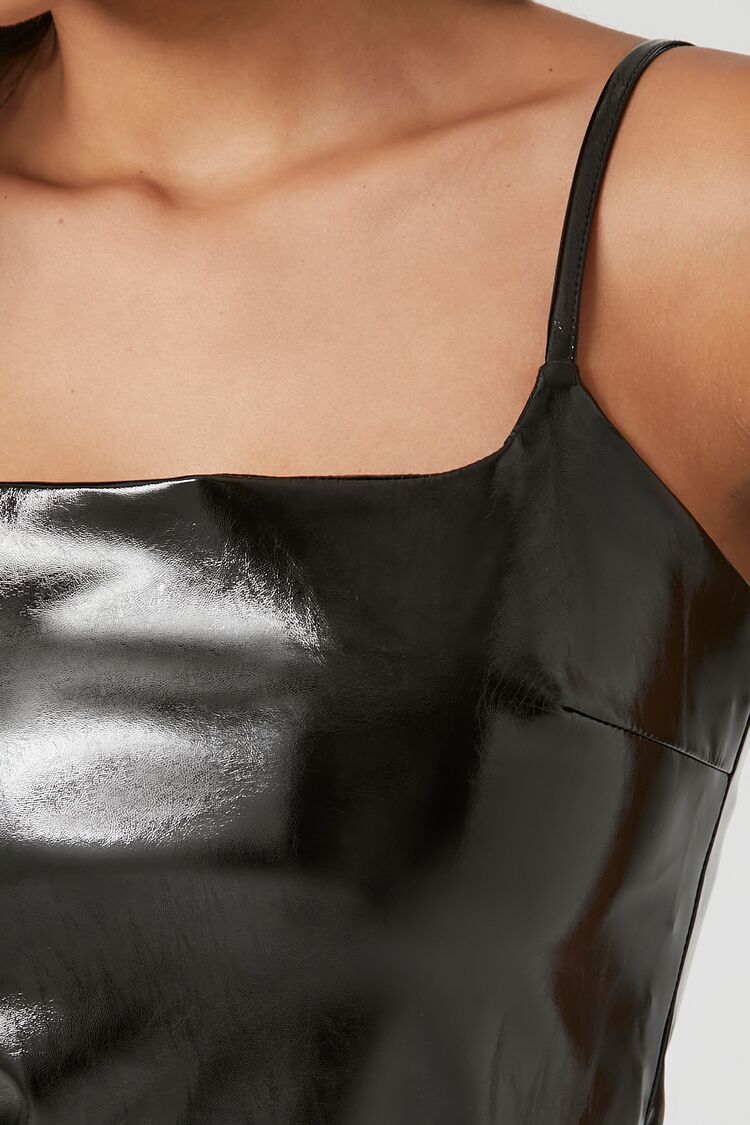 Faux Patent Leather Bodysuit - Image 6