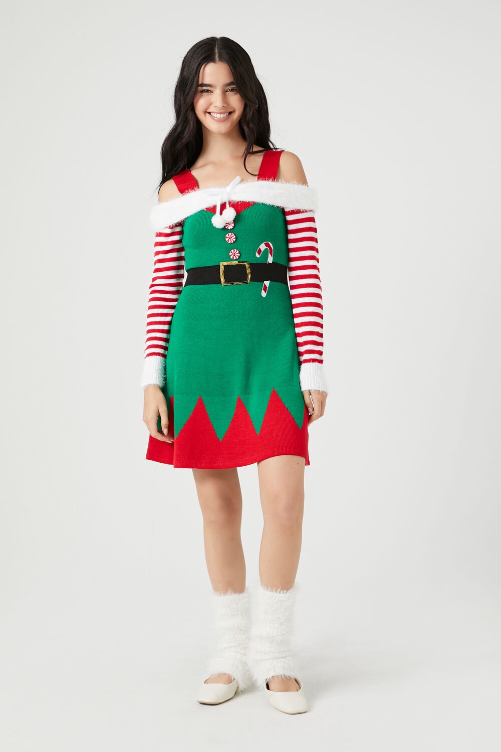 Peppermint Elf Mini Dress - Image 4