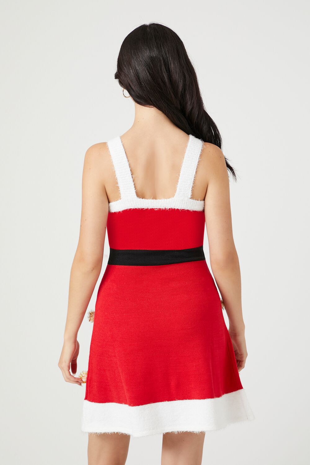 Pom Pom & Sequin Santa Mini Dress - Image 3