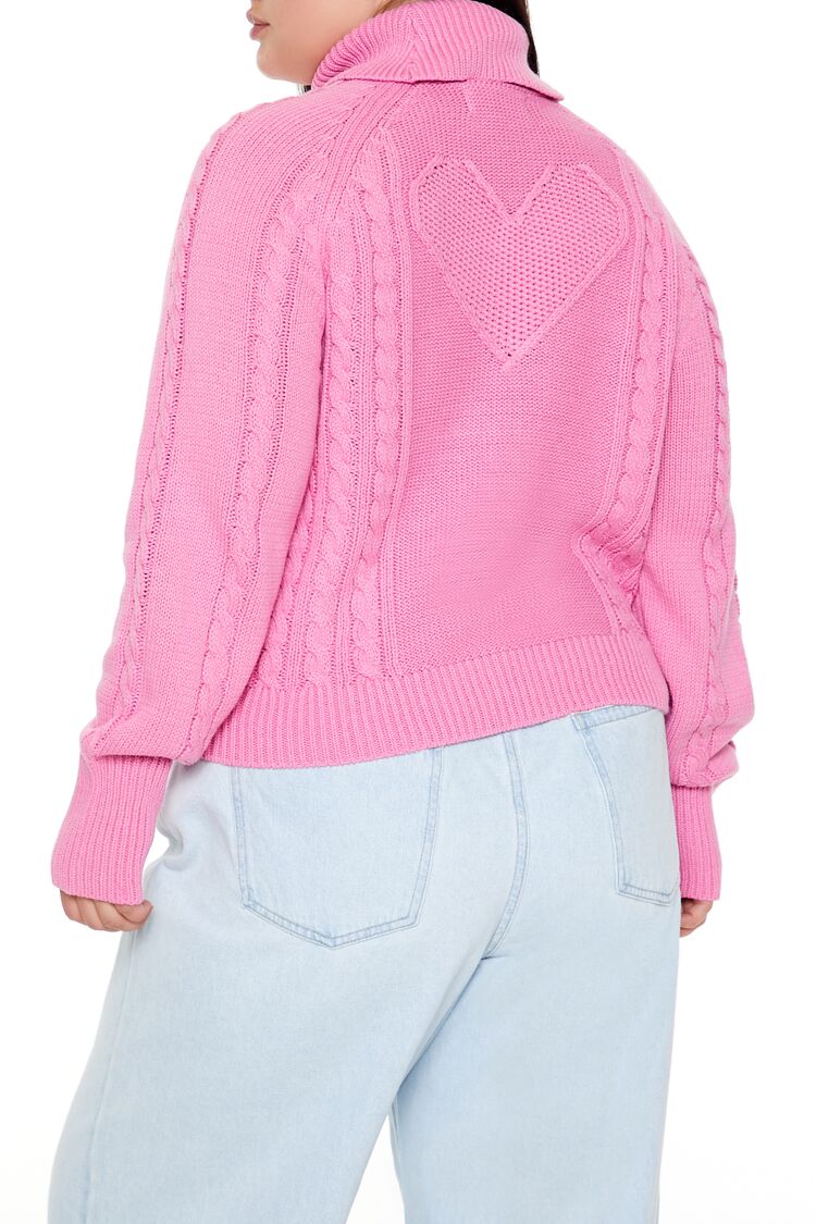 Plus Size Heart Cutout Sweater - Image 5