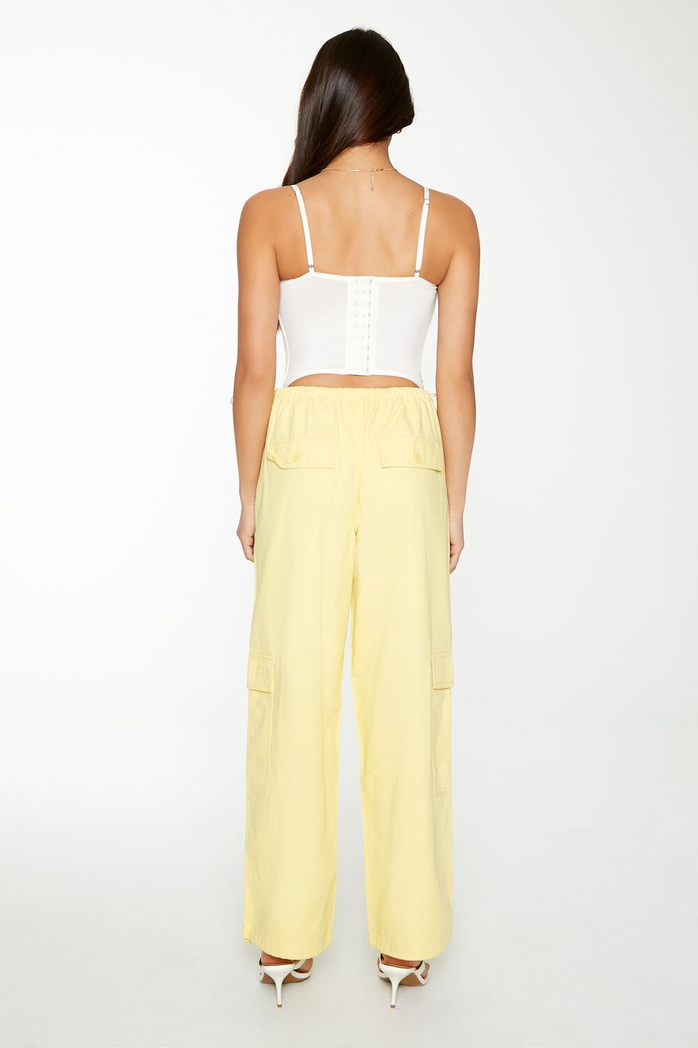 Twill Toggle Drawstring Cargo Pants - Image 3