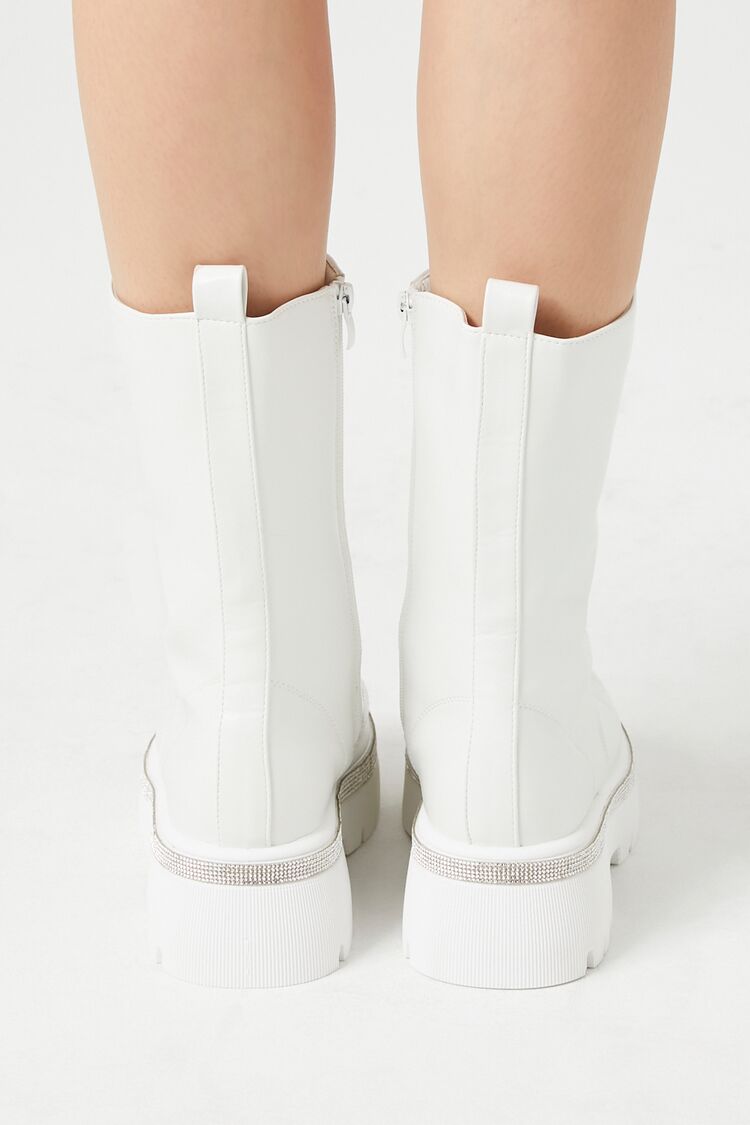 Rhinestone-Trim Combat Boots - Image 3