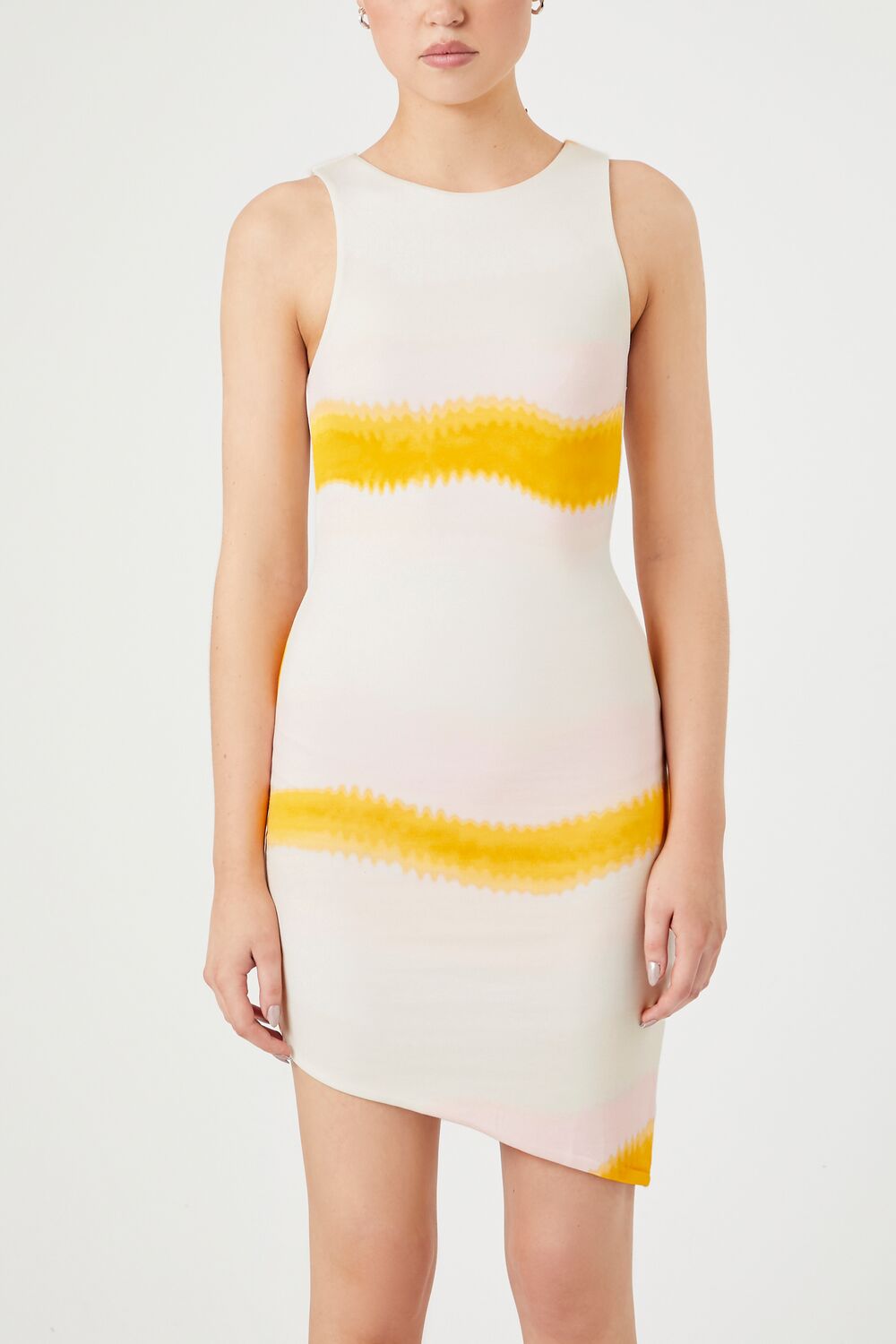 Tie-Dye Striped Mini Dress - Image 4