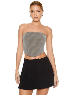 Pinstriped Tube Top