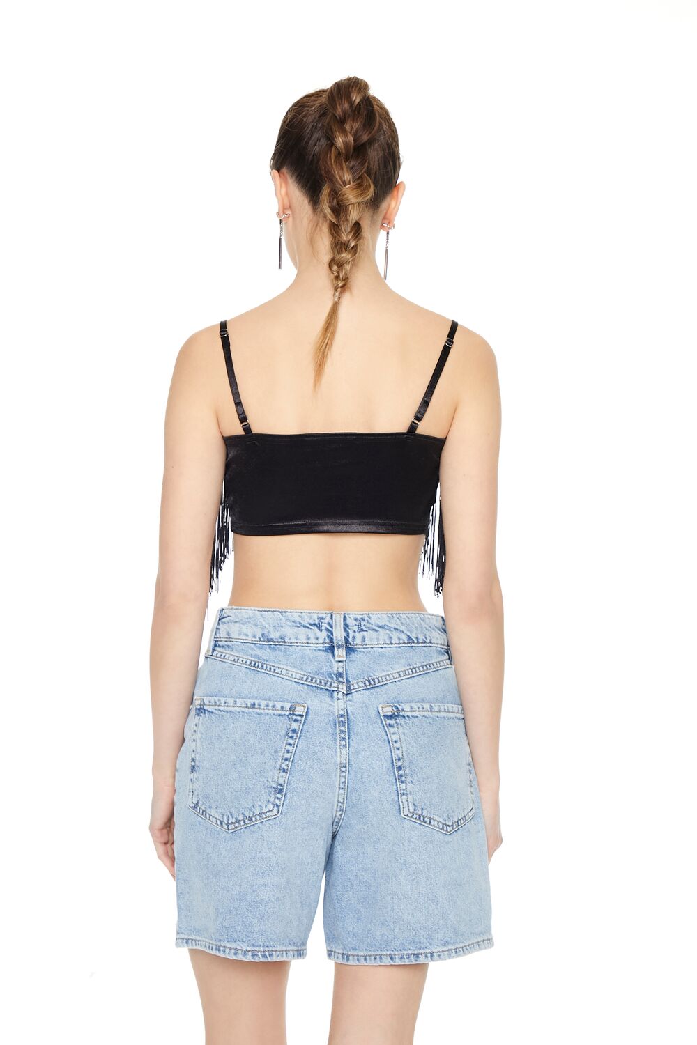 Satin Fringe Cropped Cami - Image 3