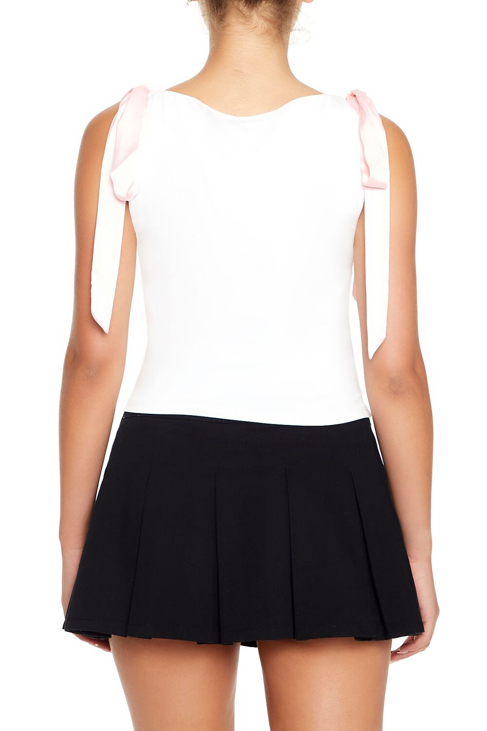 Sleeveless Satin Bow Top - Image 6