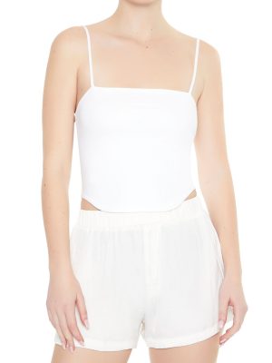 Cropped Dolphin-Hem Cami