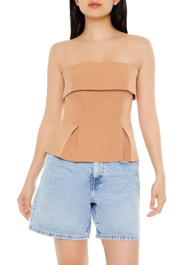 Foldover Strapless Top
