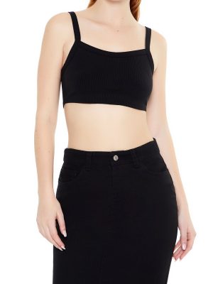 Rib-Knit Cropped Cami