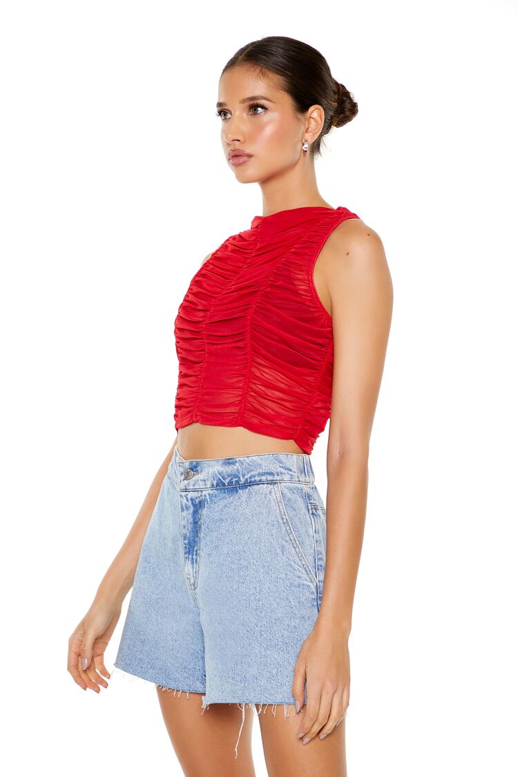 Sheer Mesh Crop Top - Image 2